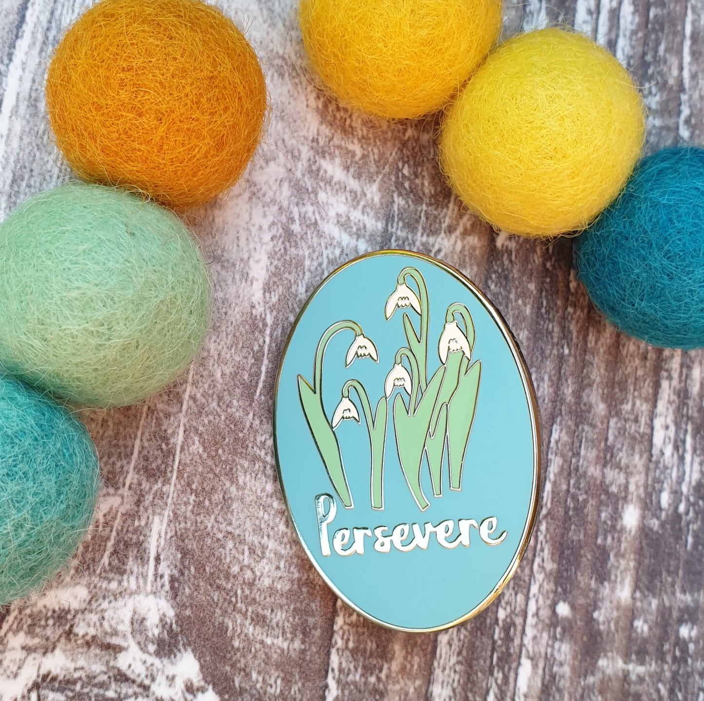 Persevere hard enamel pin brooch