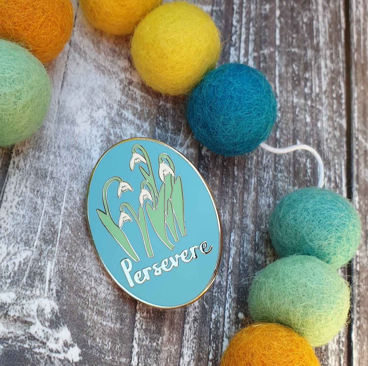 Persevere hard enamel pin brooch