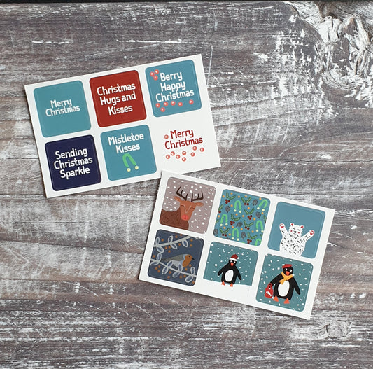Christmas Envelope Sticker Sheets