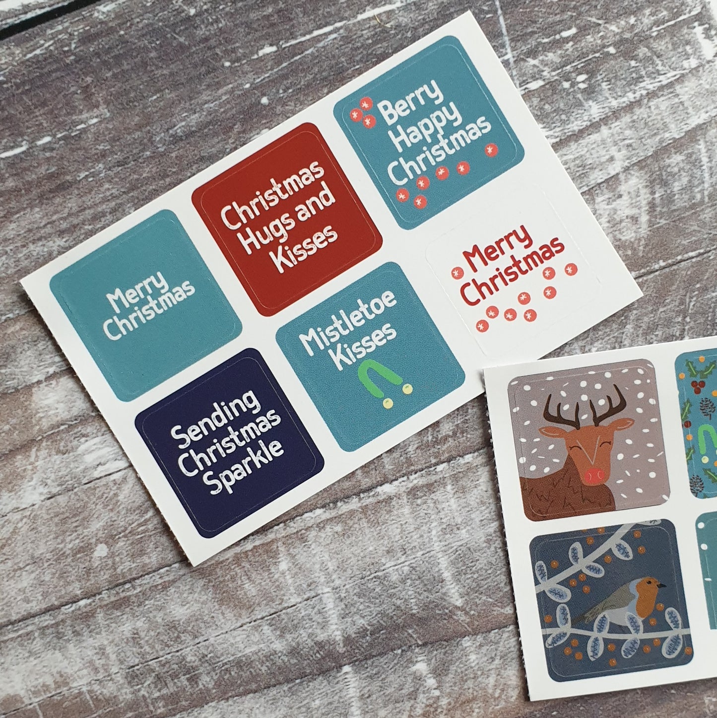 Christmas Envelope Sticker Sheets