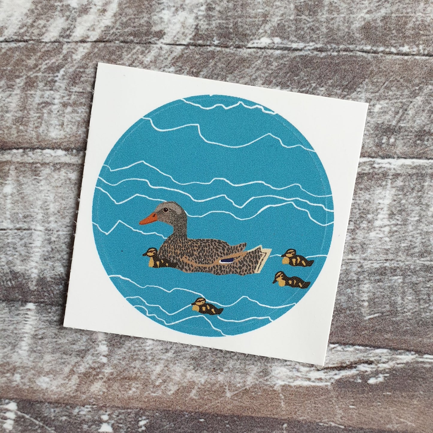 Mallard Family 38mm Vinyl Sticker