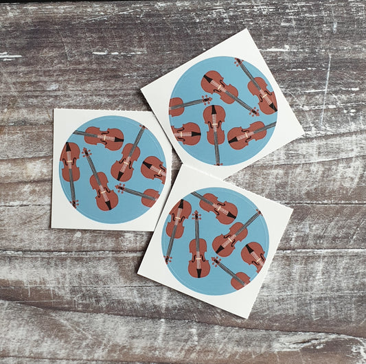 Violin 38mm Vinyl Sticker