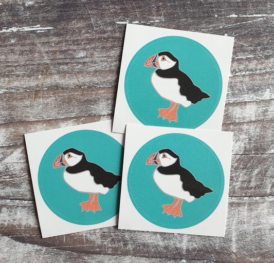 Standing Puffin 38mm Vinyl Sticker