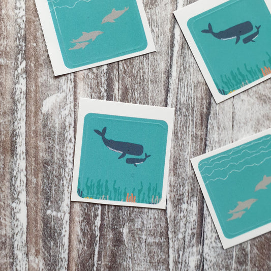 Cetaceans Envelope Sticker Set