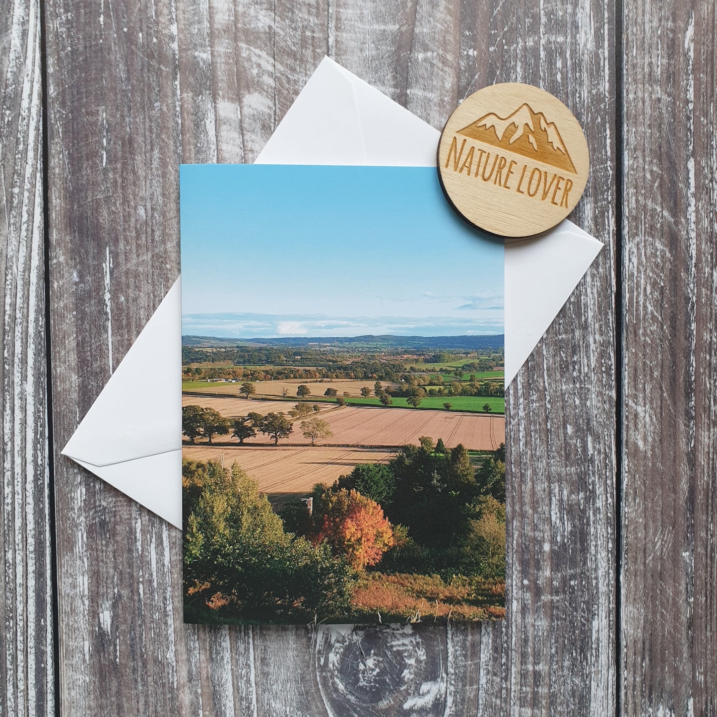Autumn at Lyth Hill Photographic Greeting Card
