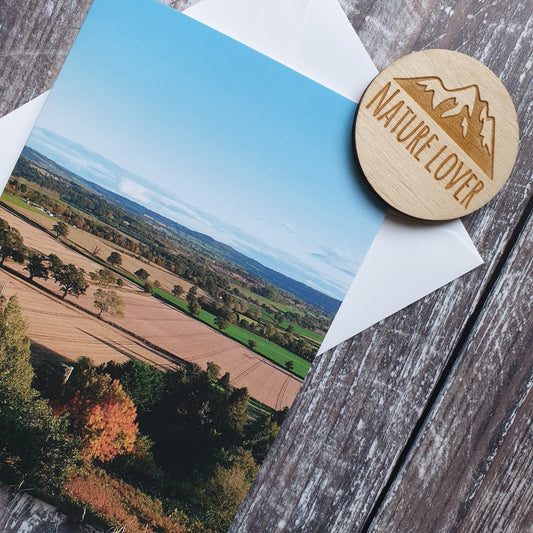 Autumn at Lyth Hill Photographic Greeting Card