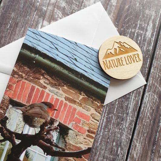 Cornish Robin Photographic Greeting Card