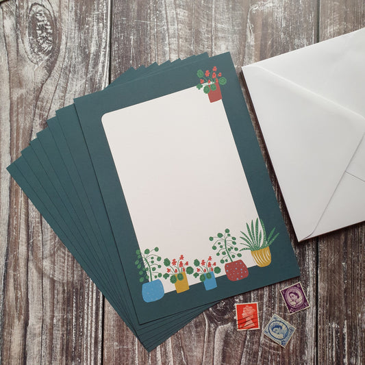 Houseplants Writing Paper Set