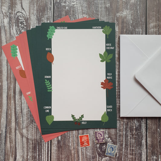 Leaf Identification Writing Paper Set