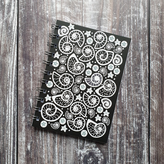 Fossil Beach - Black Notebook