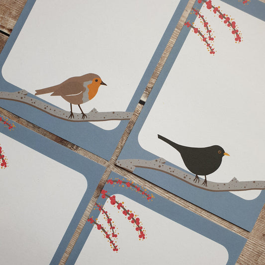 Robin and Blackbird Mini Note Writing Set