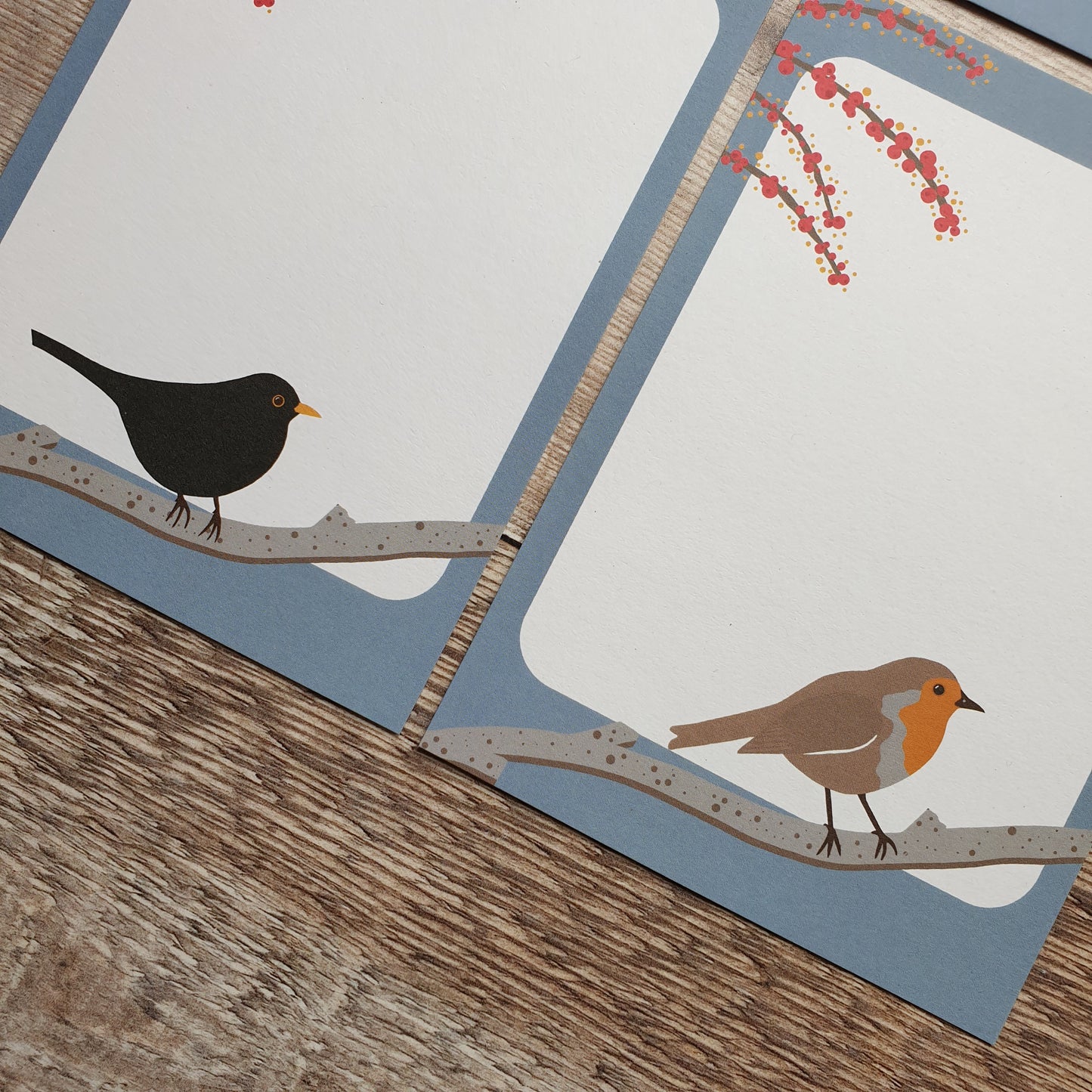 Robin and Blackbird Gift Notes - Set of 4