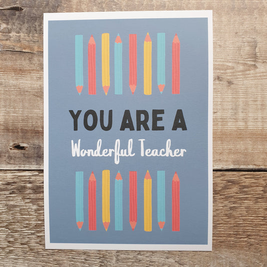 Wonderful Teacher Art Print