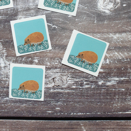 Hedgehog Envelope Sticker Set - 6 stickers