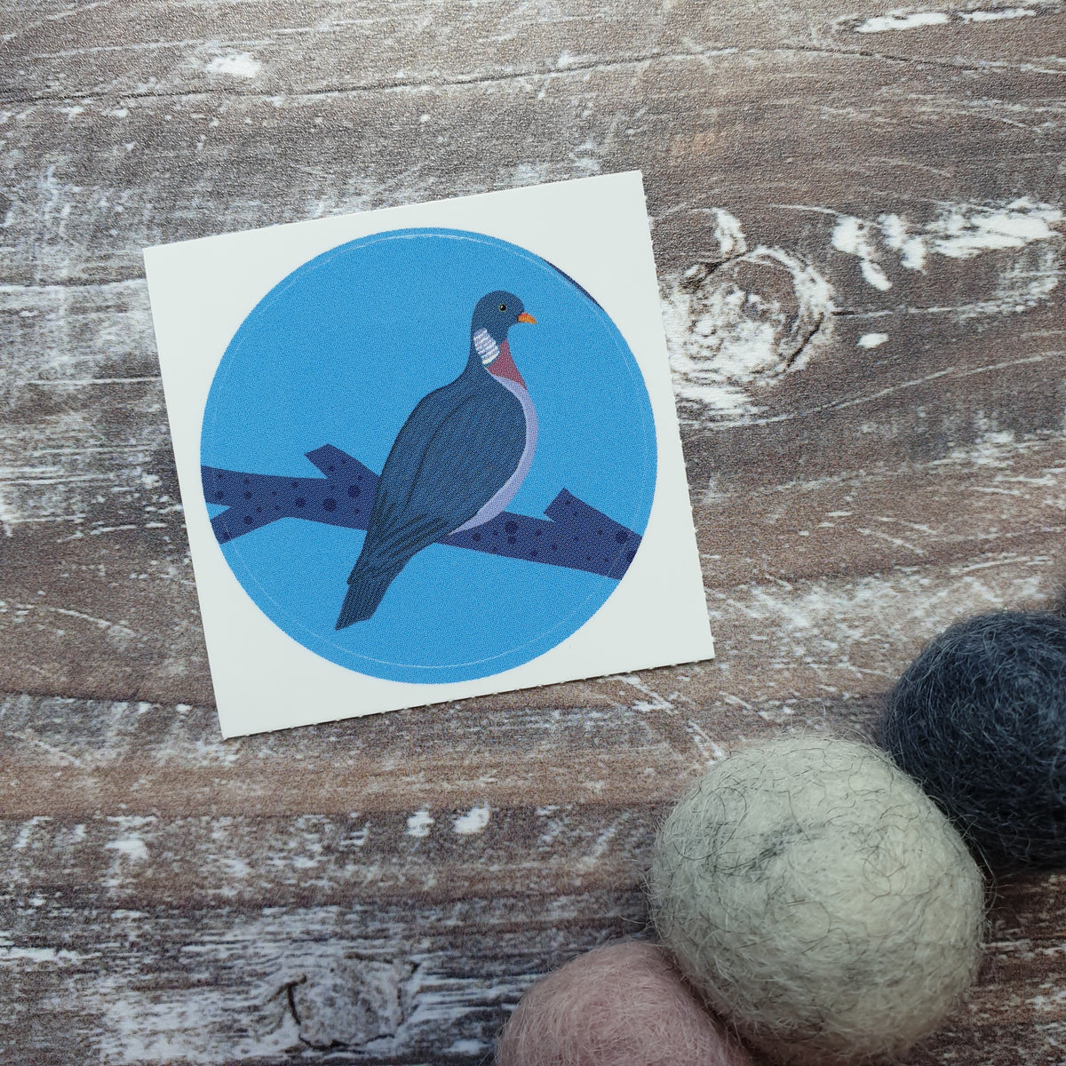 Woodpigeon 38mm Vinyl Sticker