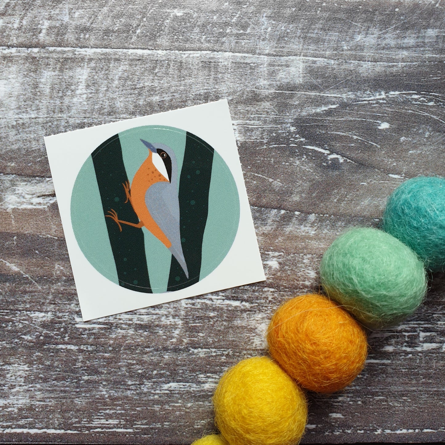 Nuthatch 38mm Vinyl Sticker