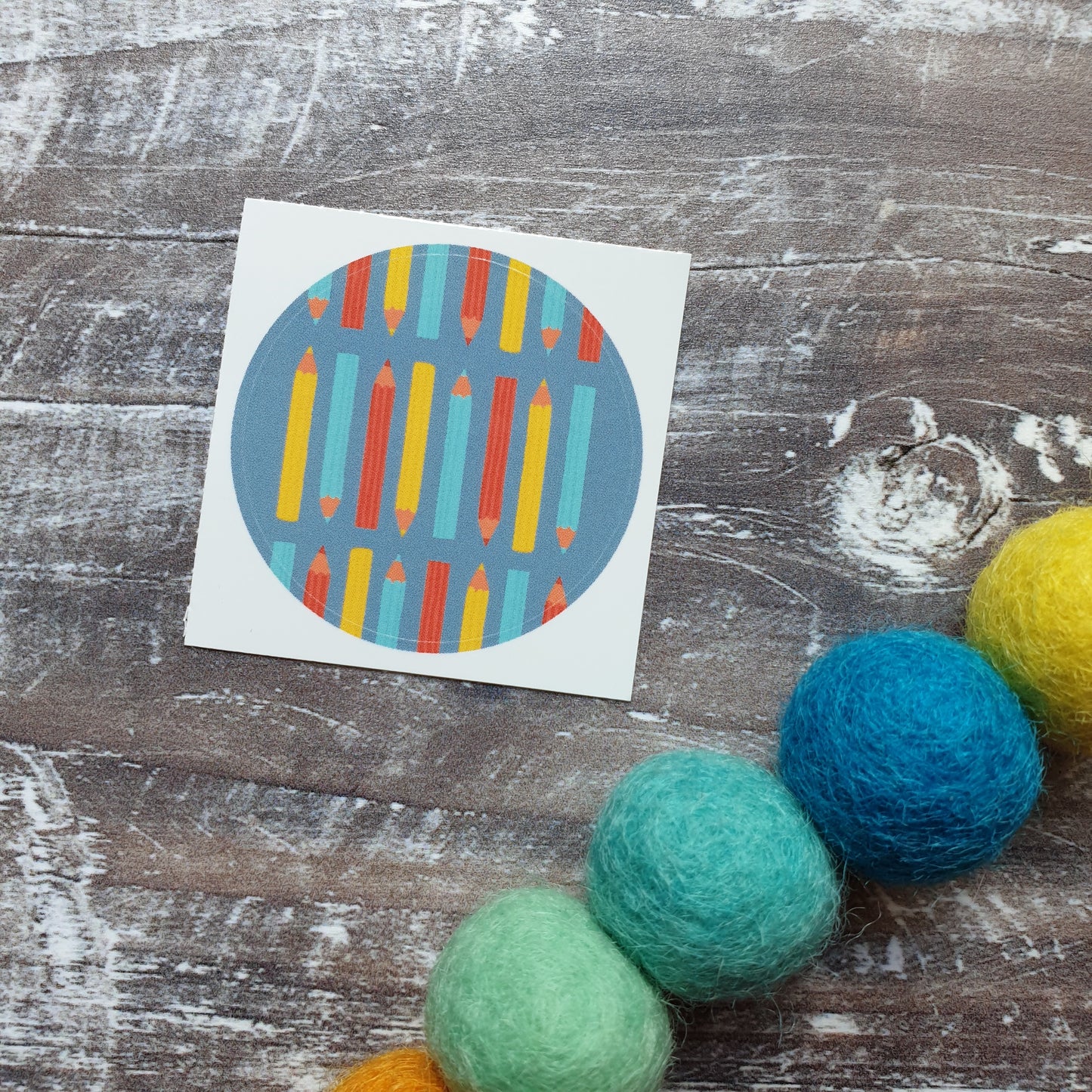 Pencils 38mm Vinyl Sticker