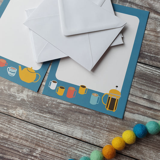 Coffee and Tea A5 Writing Paper Set