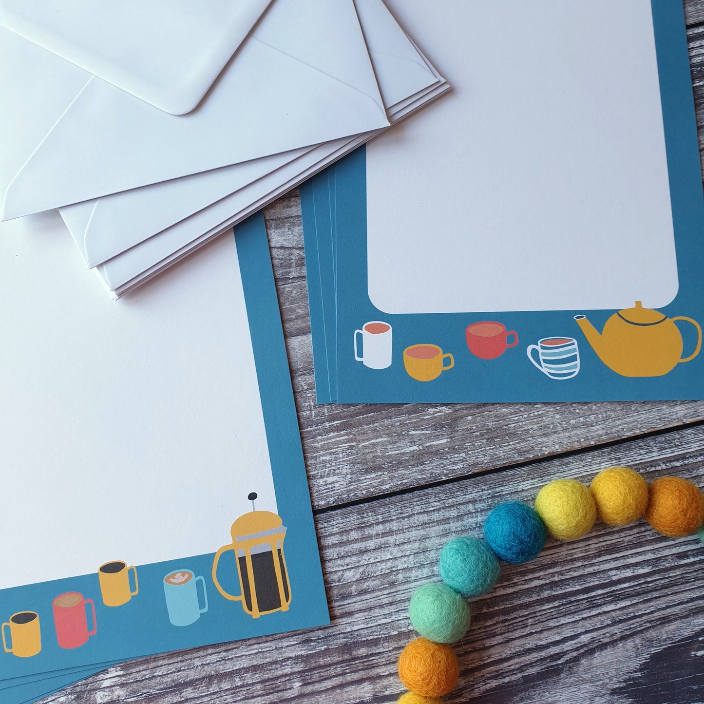 Coffee and Tea A5 Writing Paper Set