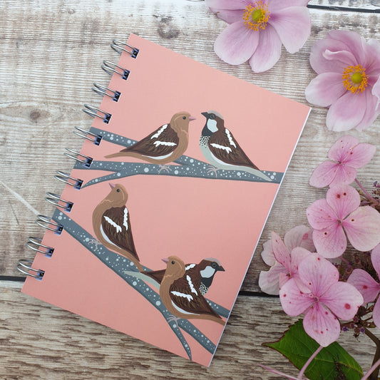 Sparrows - Pale Coral Notebooks