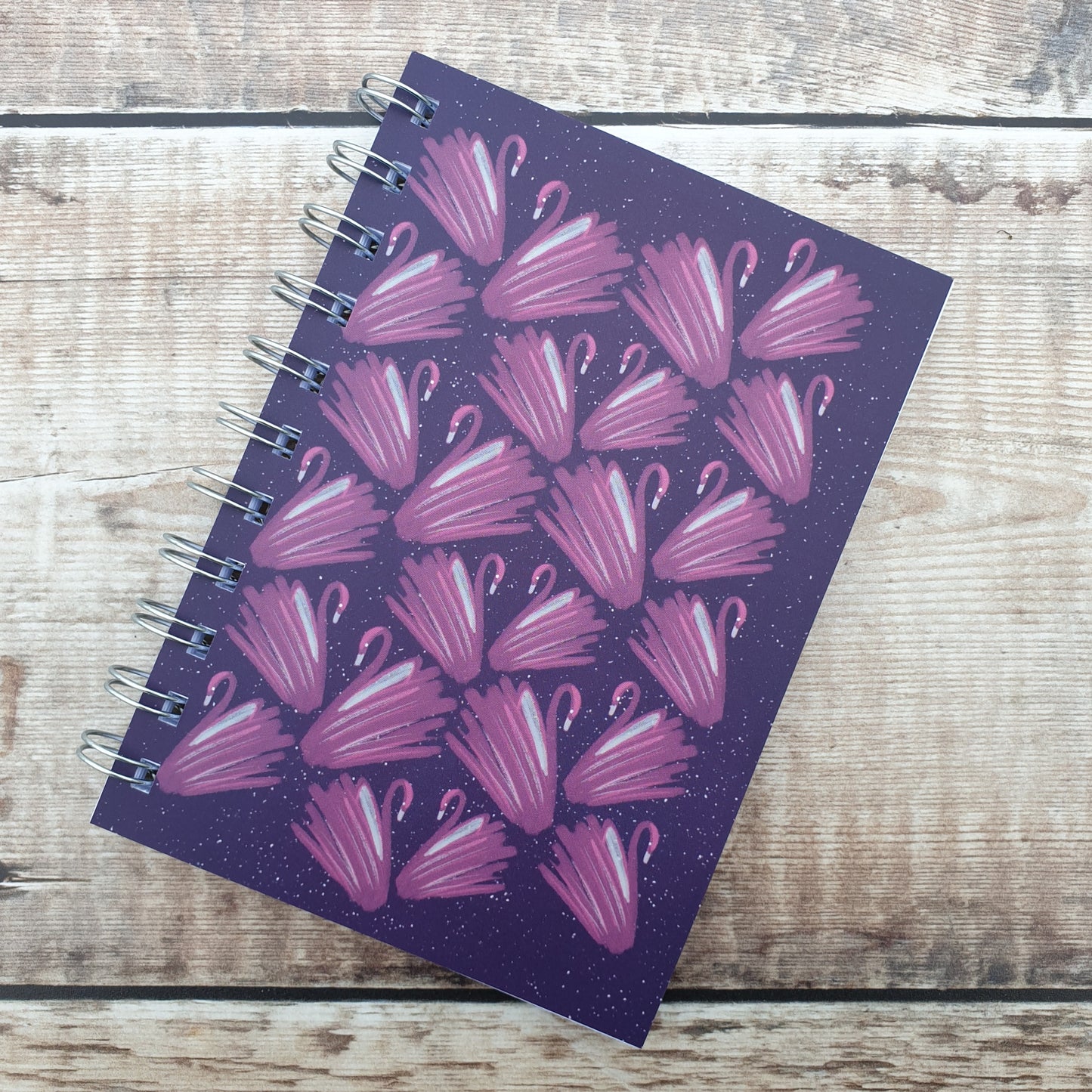 Brush Swans - Purple Notebooks