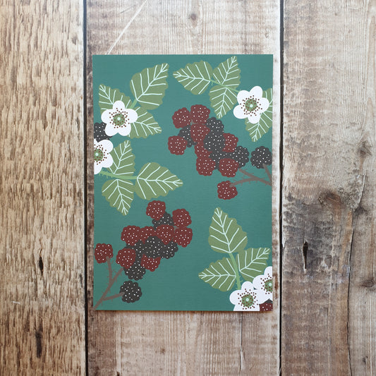 Brambles - Teal Art Print