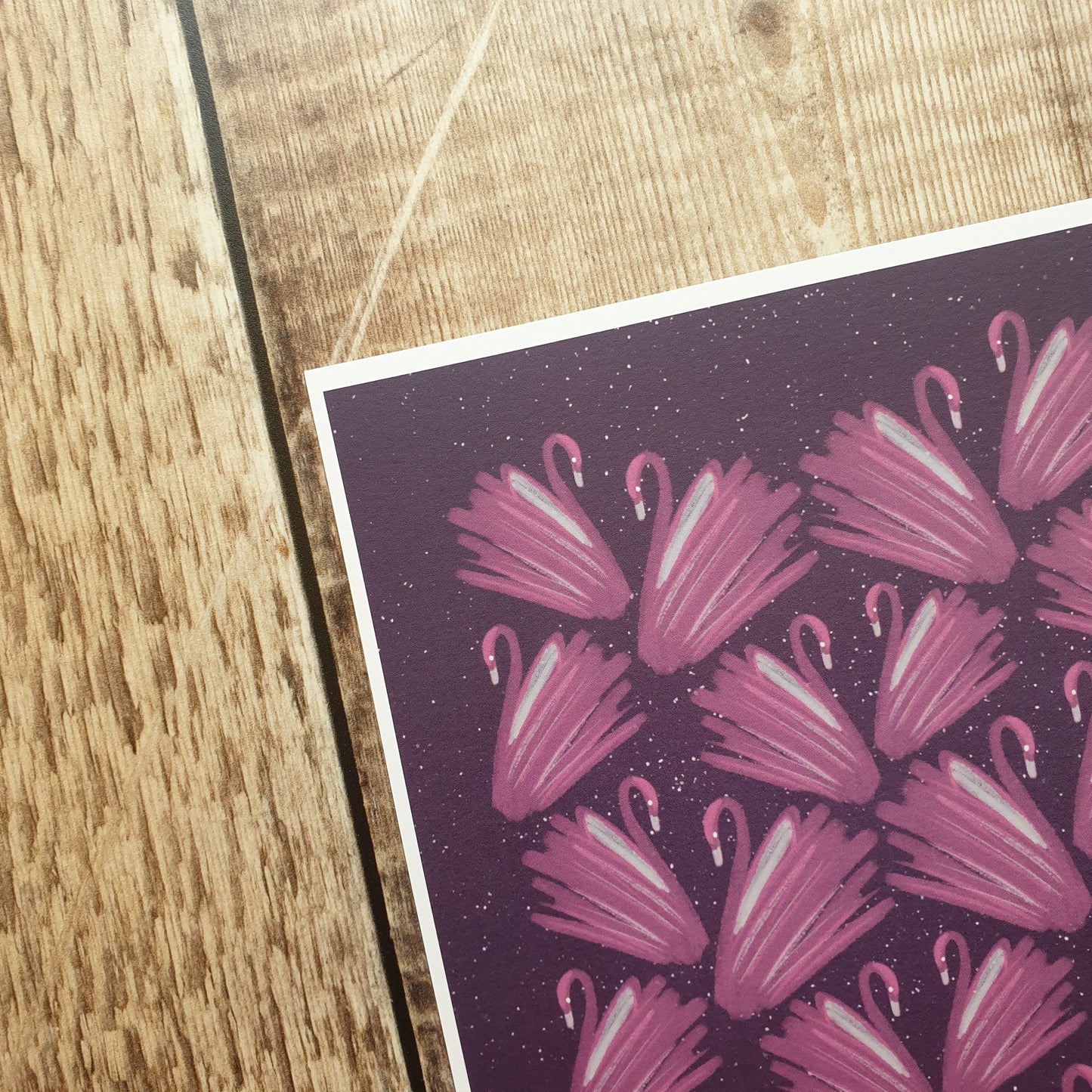 Purple Swans Art Print