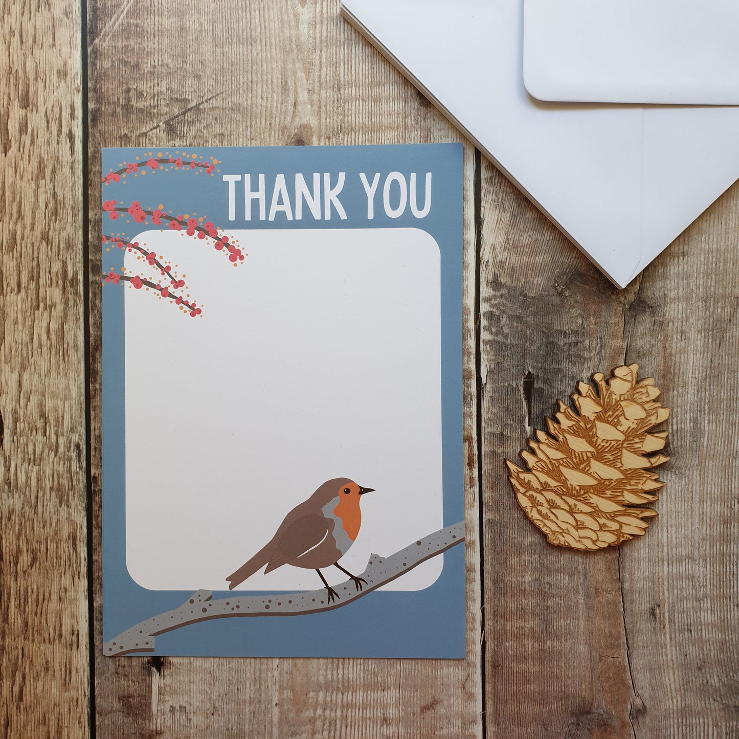 Robin Thank You Letter Set - 5 sheets and envelopes