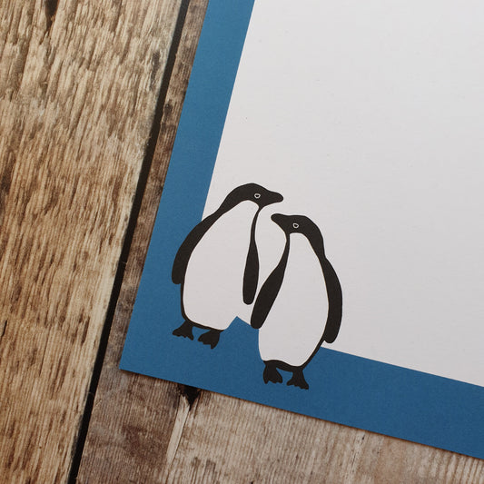 Adelie Penguin Thank You Letter Set - 5 sheets and envelopes