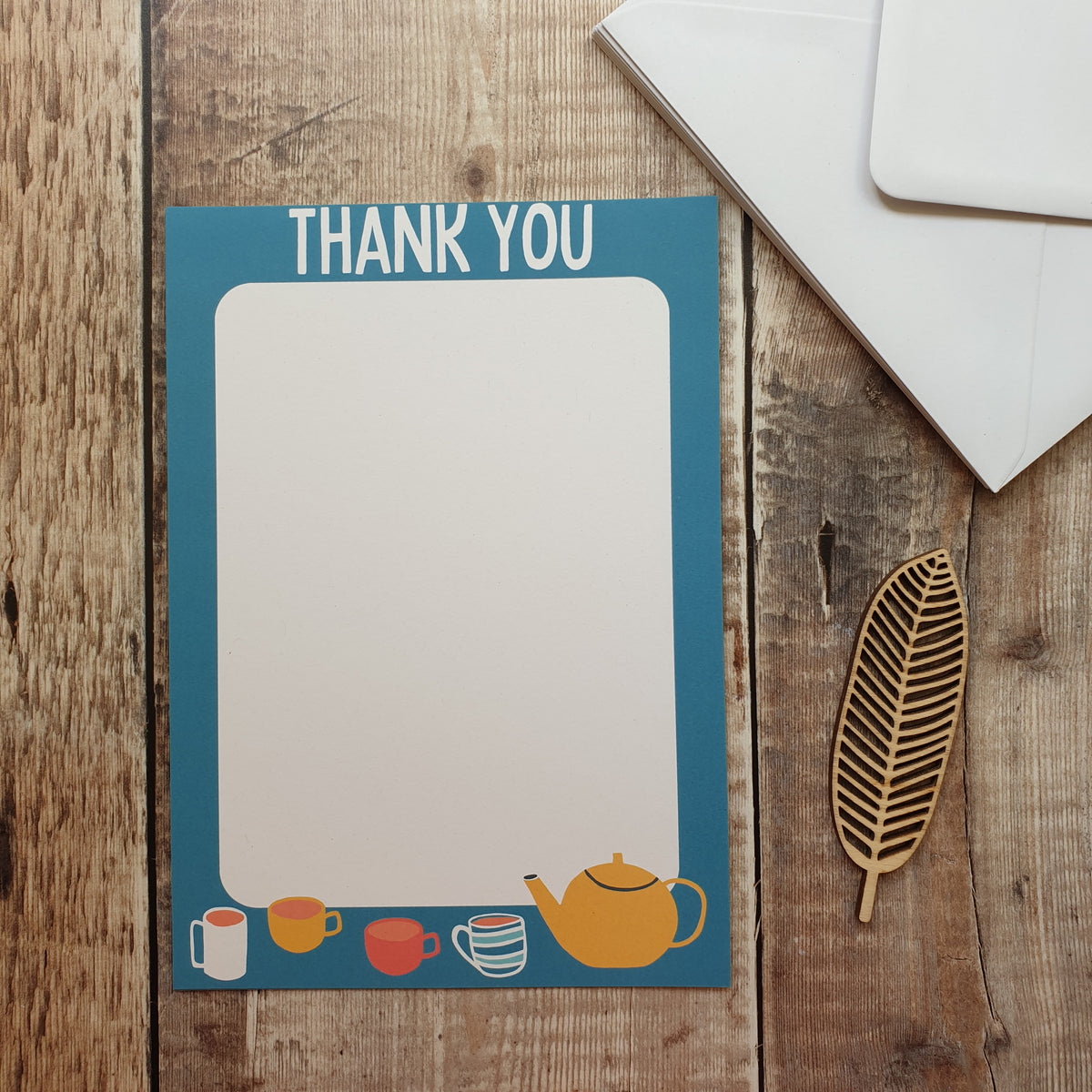 Tea Thank You Letter Set - 5 sheets and envelopes
