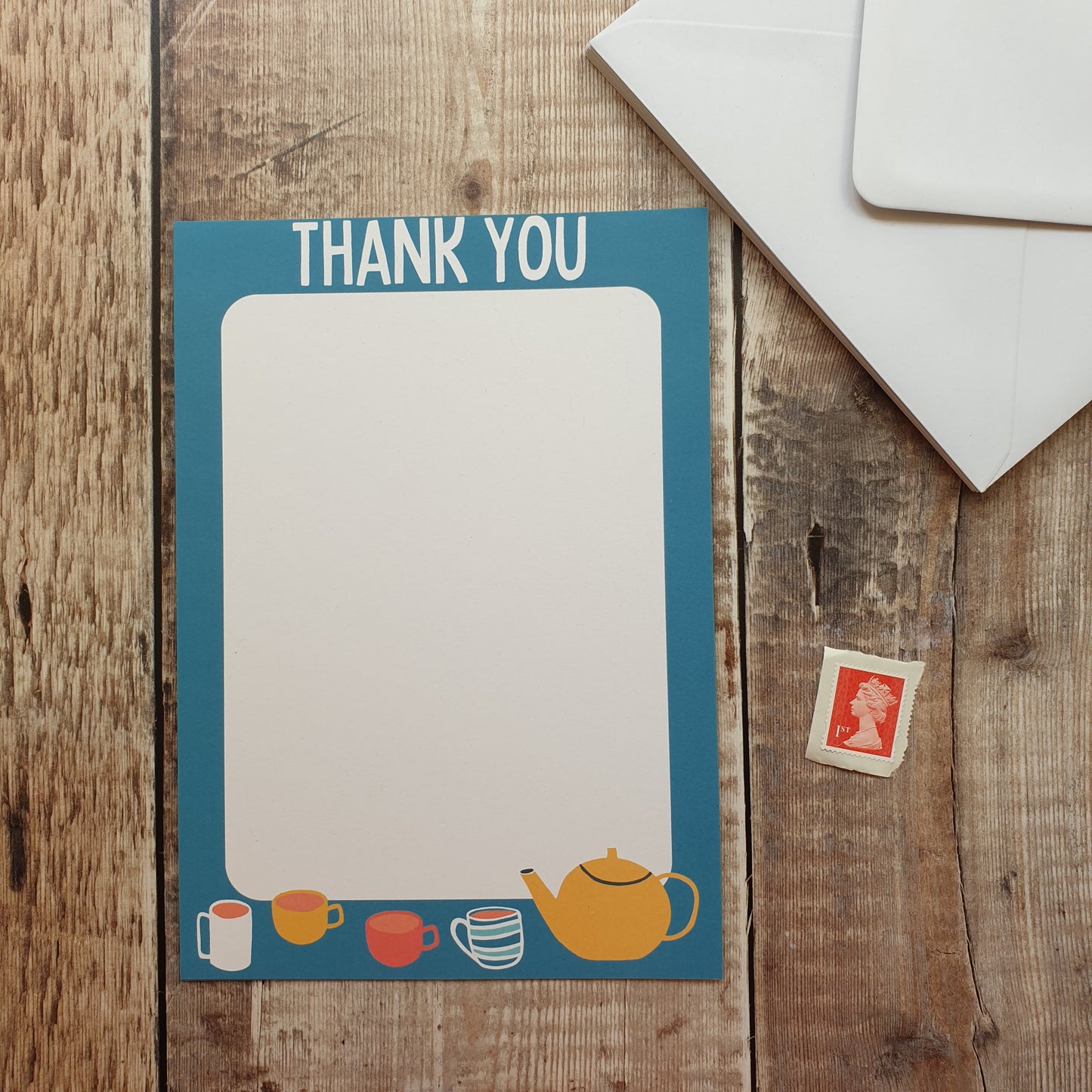 Tea Thank You Letter Set - 5 sheets and envelopes