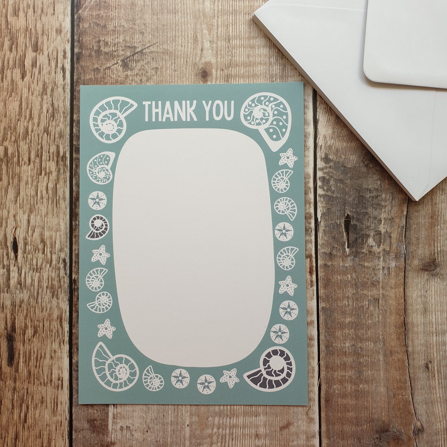 Fossils Thank You Letter Set - 5 sheets and envelopes