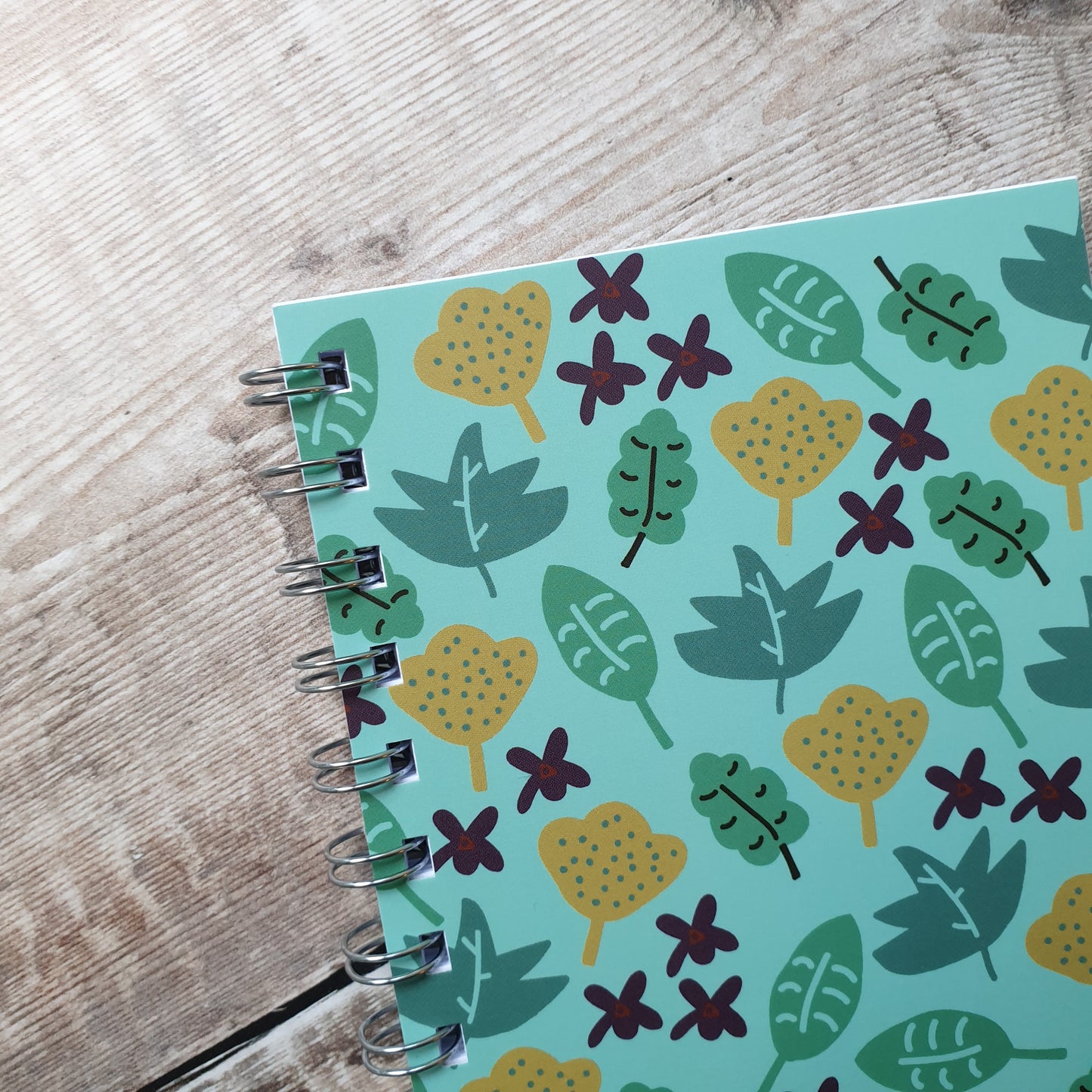 Spring Leaves and Violets Notebook