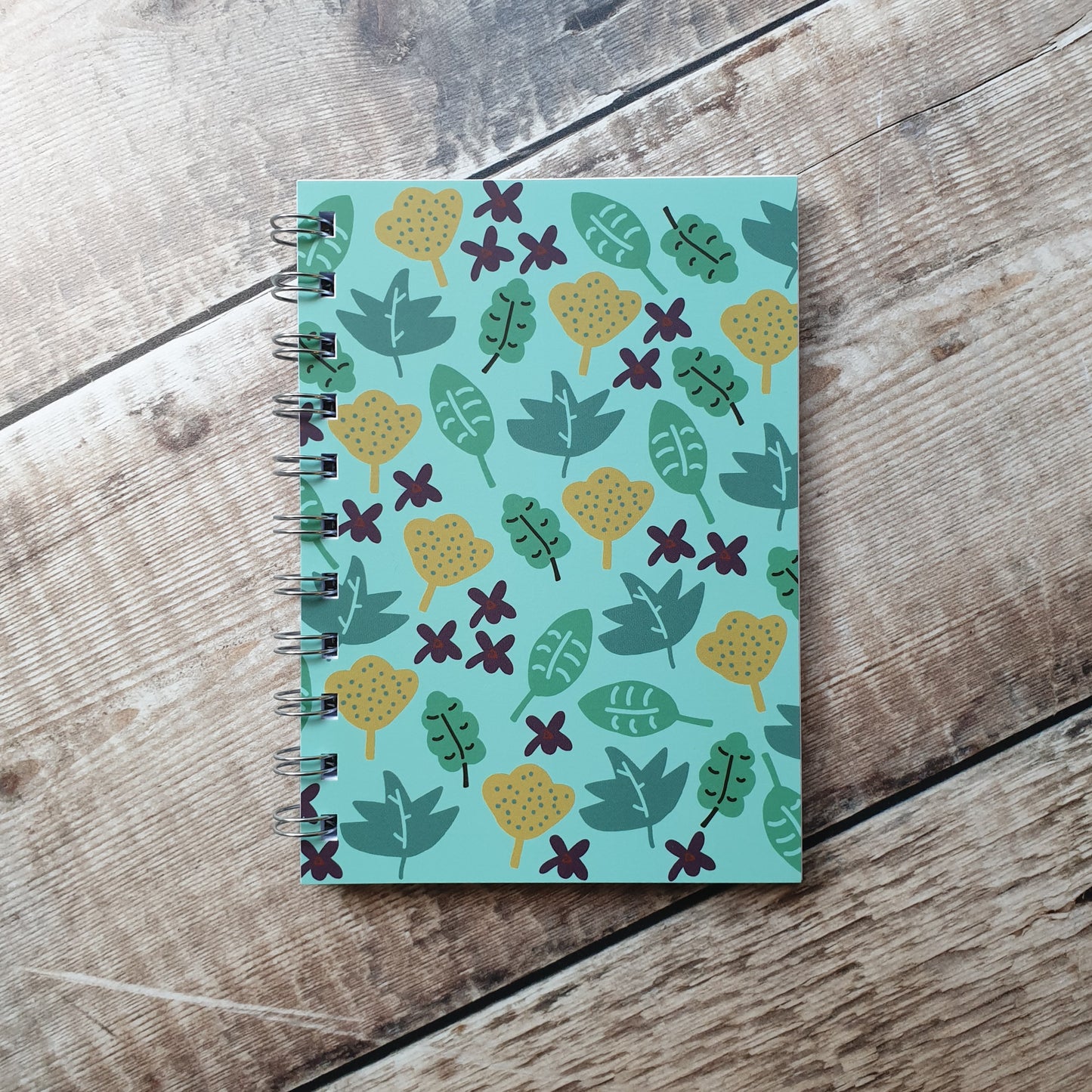 Spring Leaves and Violets Notebook
