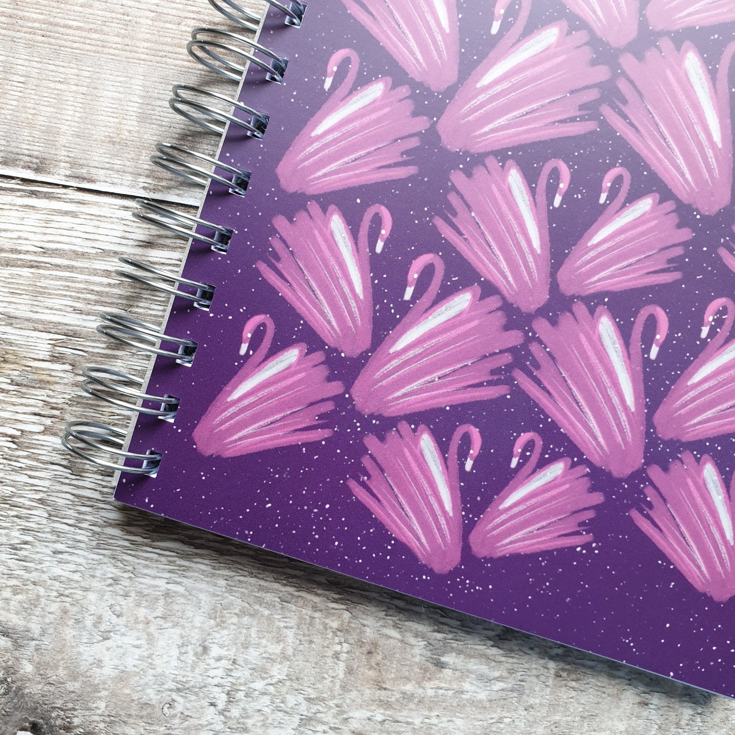 Brush Swans - Purple Notebooks