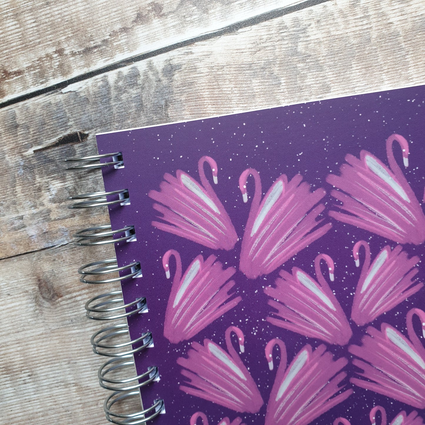 Brush Swans - Purple Notebooks