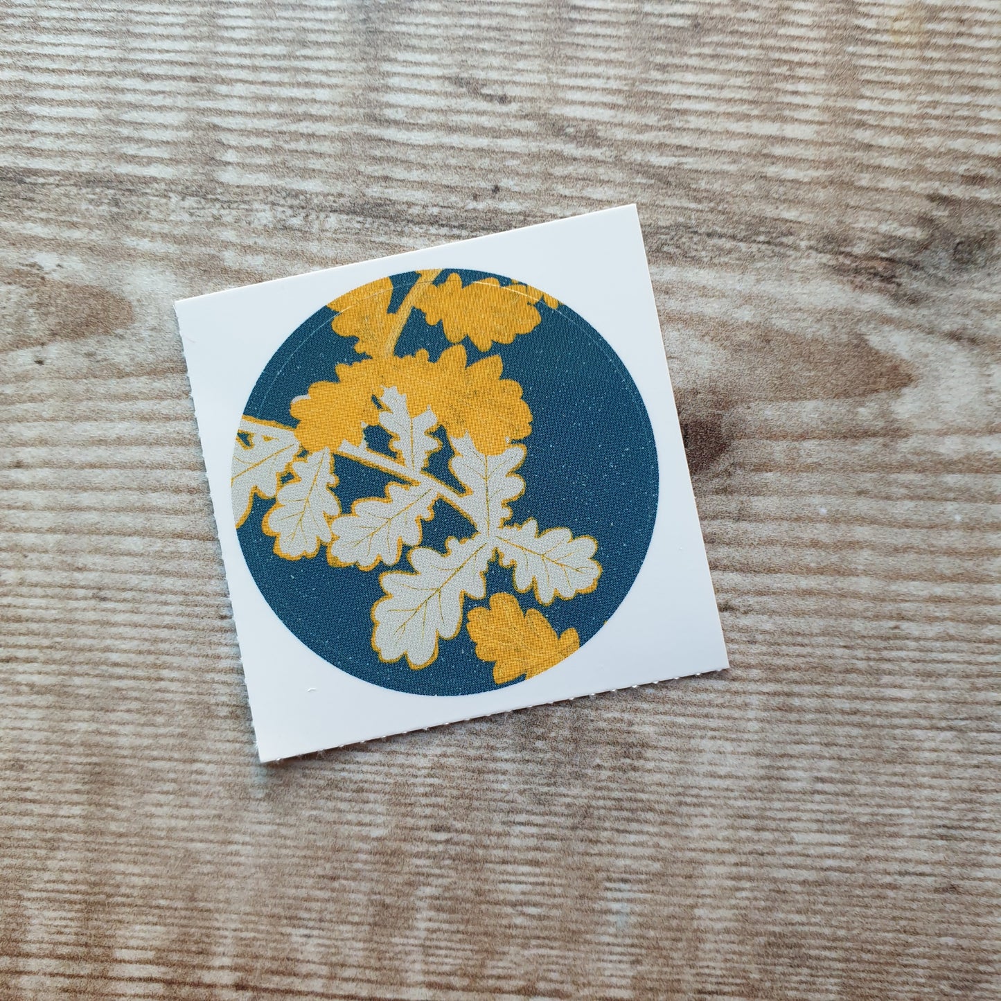 Oak Leaves 38mm Vinyl Sticker