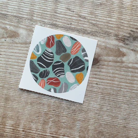 Beach Pebbles 38mm Vinyl Sticker