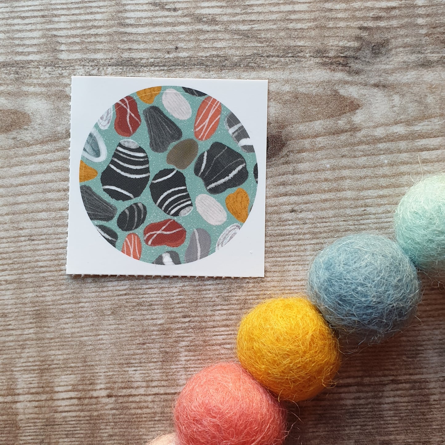 Beach Pebbles 38mm Vinyl Sticker