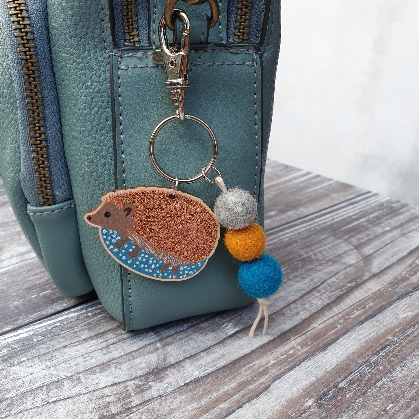 Hedgehog Bag Charm Keyring