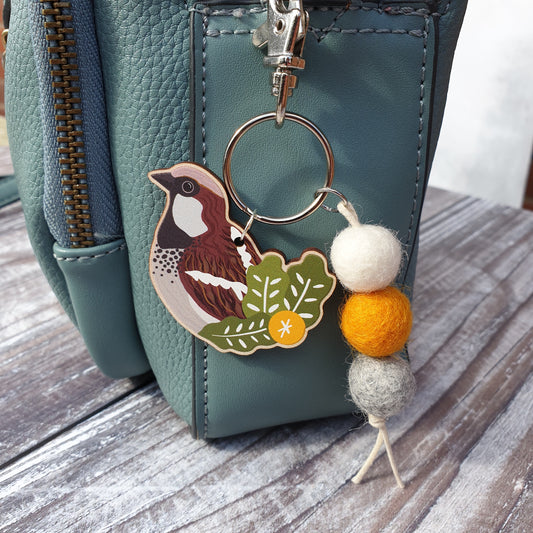 Sparrow Bag Charm Keyring