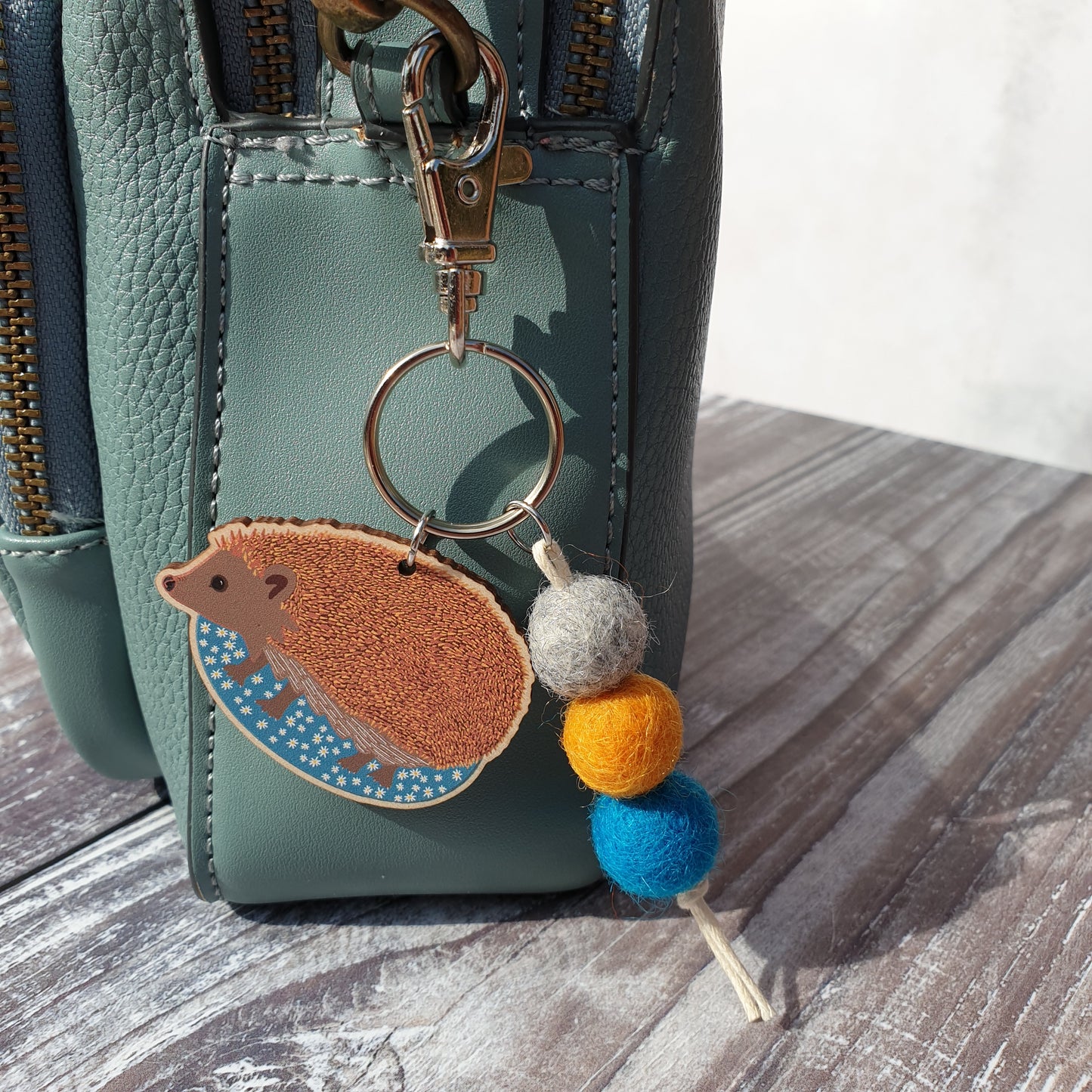 Hedgehog Bag Charm Keyring