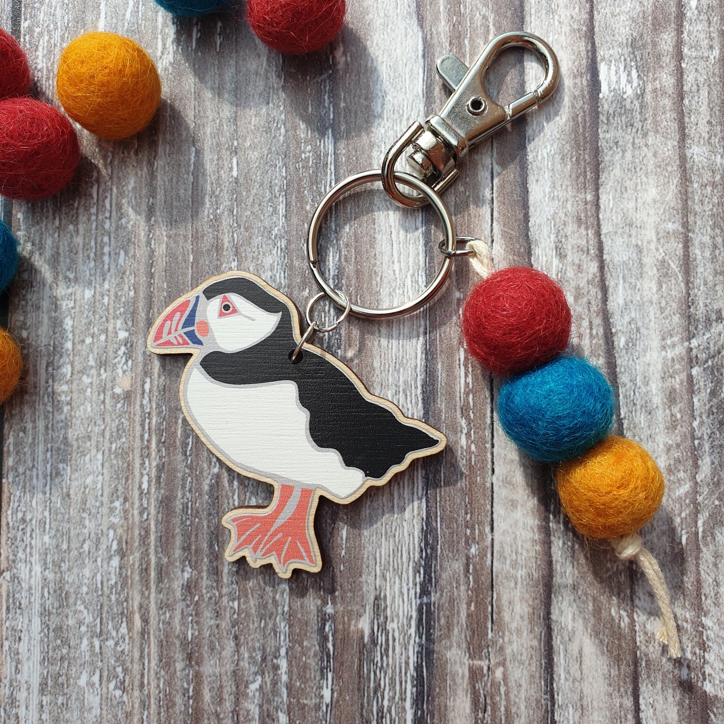 Puffin Bag Charm Keyring