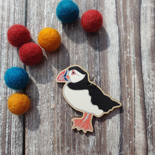 Puffin Wooden Charm