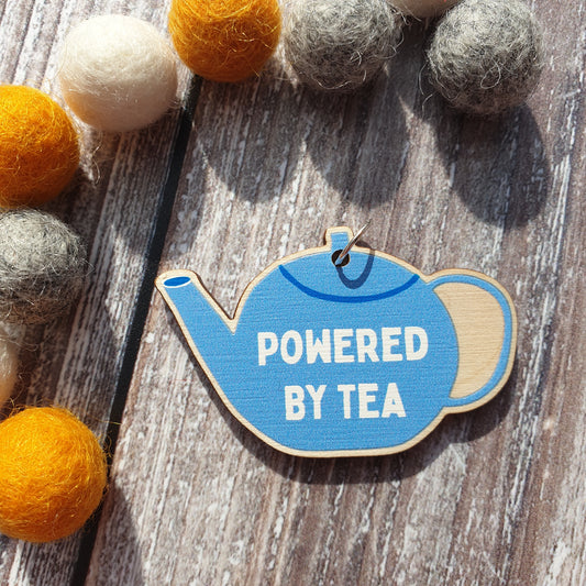 Powered by Tea Wooden Charm