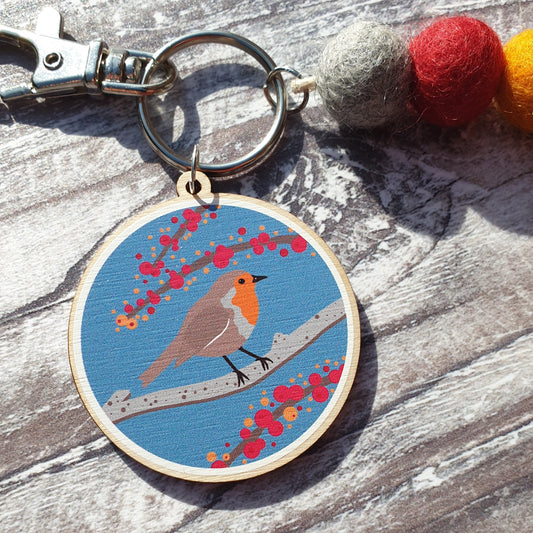 Robin Bag Charm Keyring