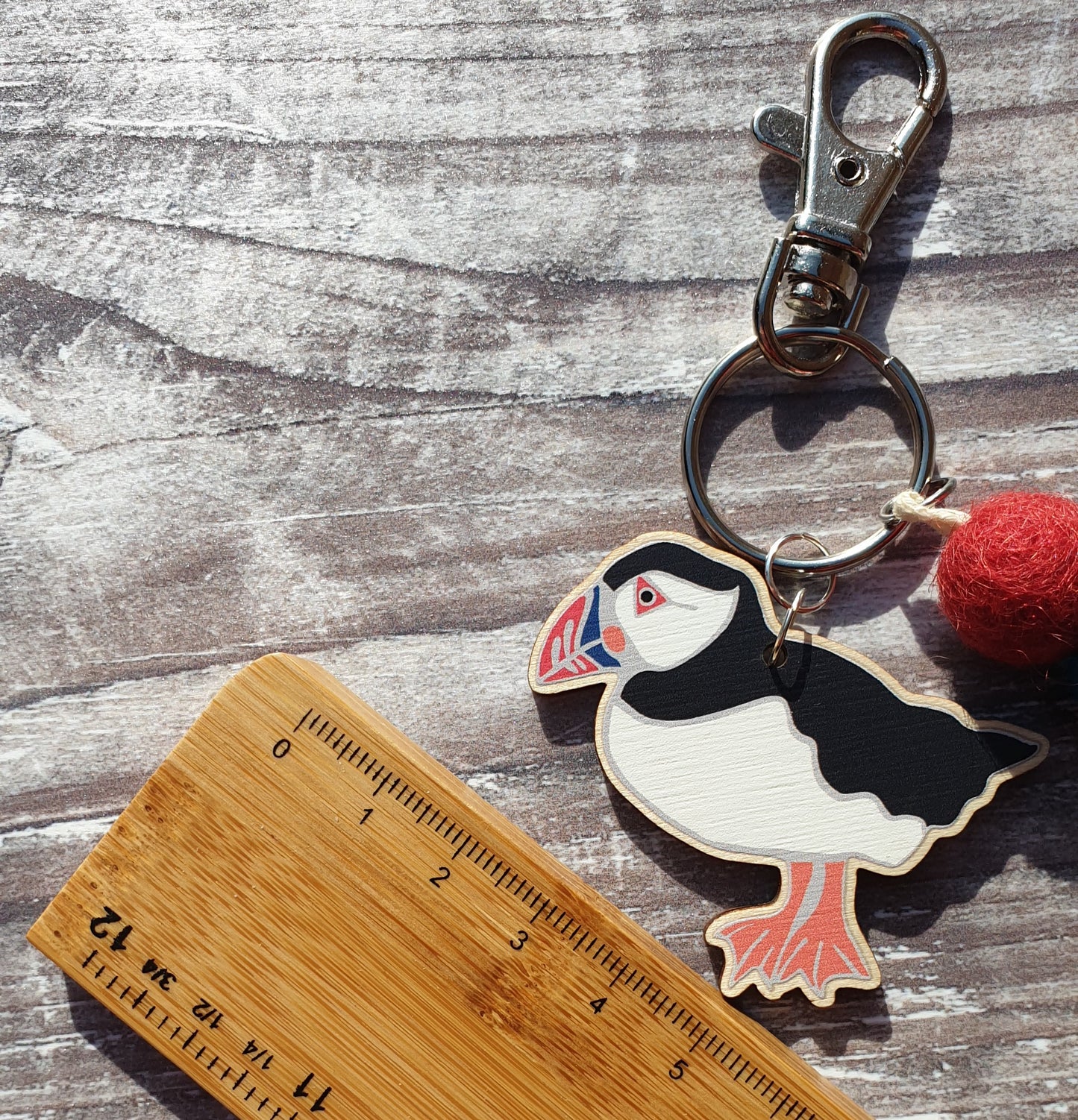 Puffin Bag Charm Keyring