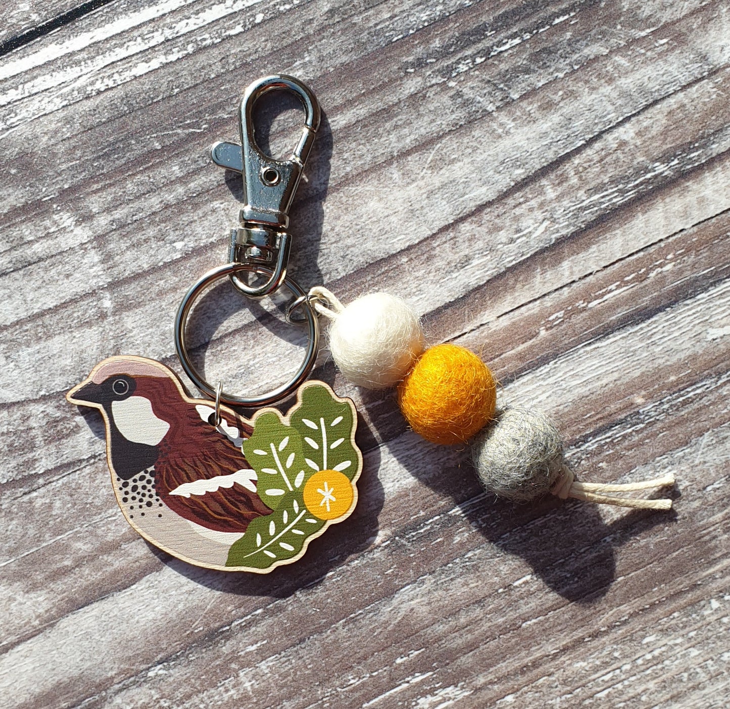 Sparrow Bag Charm Keyring