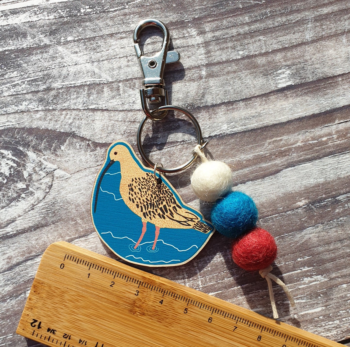Curlew Bag Charm Keyring