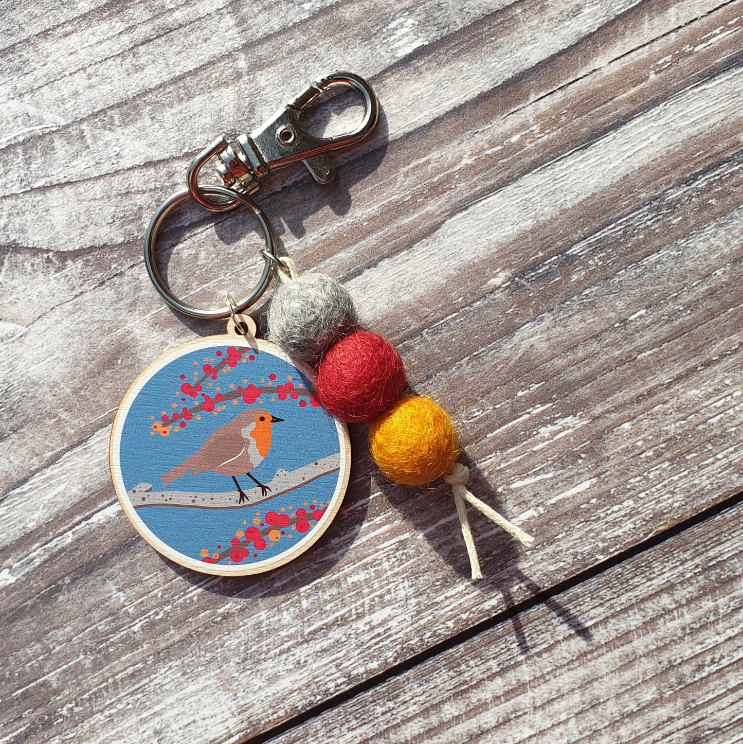 Robin Bag Charm Keyring